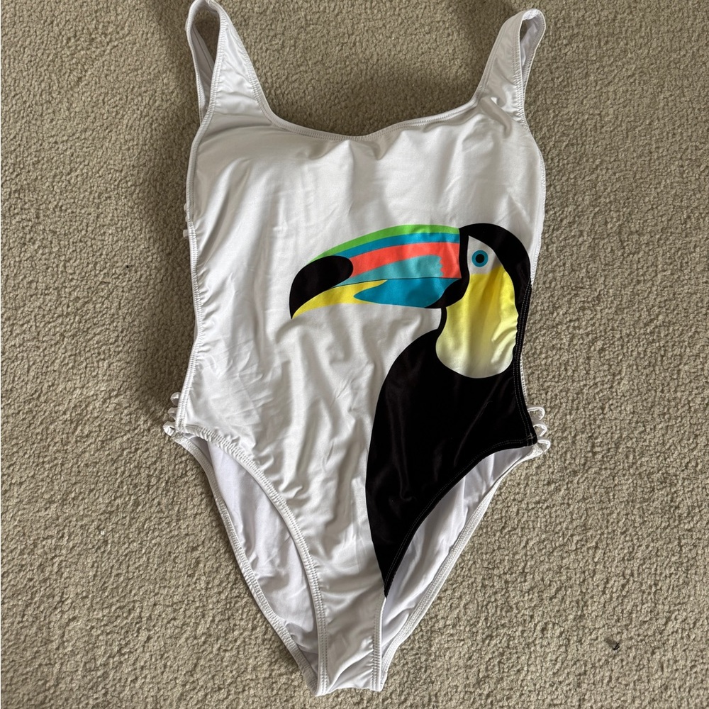 Kenny Flowers one piece bathing suit with side cut outs - size large